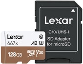 Карта памяти Lexar LSDMI128B667A microSDXC 128GB + адаптер