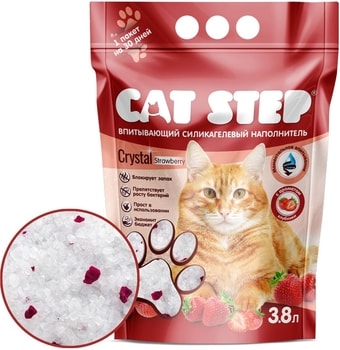 Наполнитель Cat Step Crystal Strawberry 3.8 л