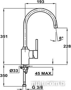 Смеситель TEKA Ark 915 (239151210)