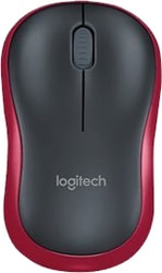 Мышь Logitech M185 (черный/красный)