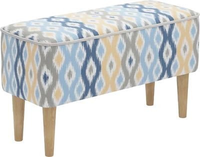 Банкетка MONOFIX Одос Принт (абстракция голубой микровелюр)