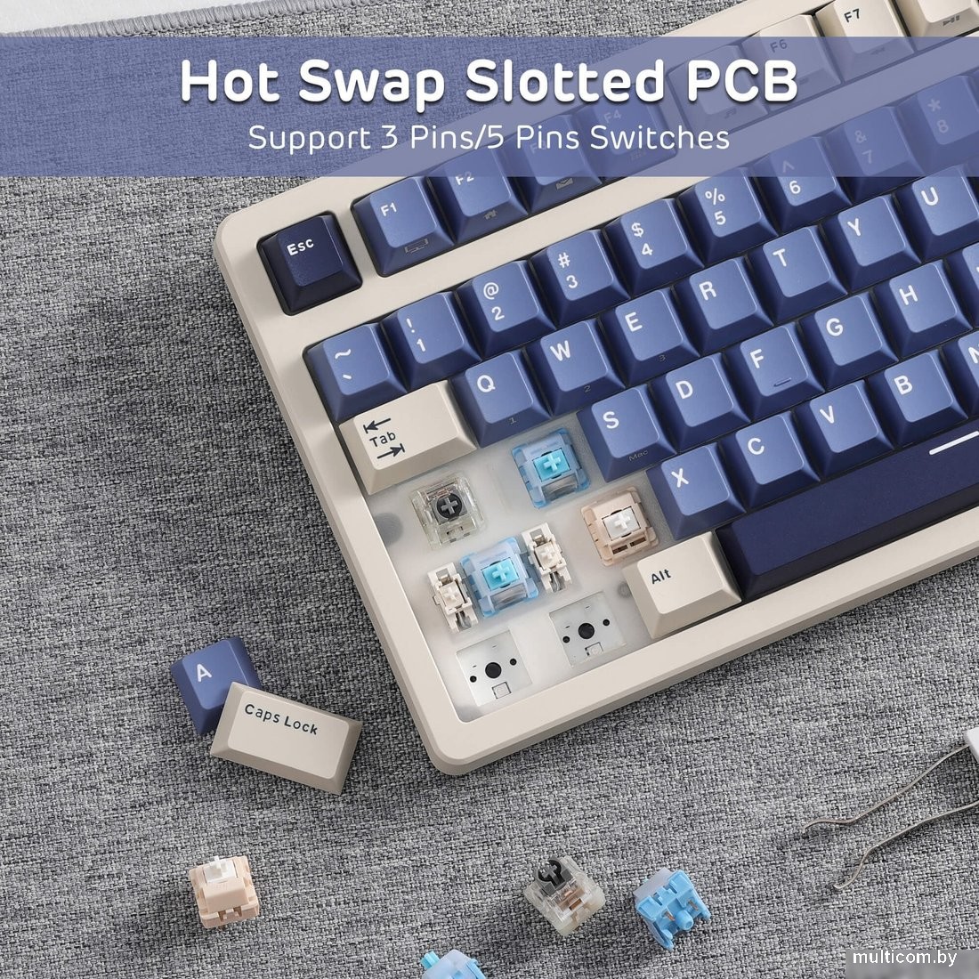 Клавиатура Royal Kludge S85 Horizon Blue (RK Cloud)