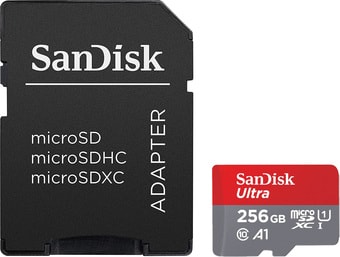 Карта памяти SanDisk Ultra SDSQUA4-256G-GN6MA microSDXC 256GB (с адаптером)