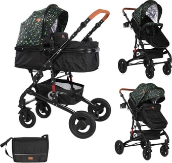 Универсальная коляска Lorelli Alba 2020 (2 в 1, black circles)