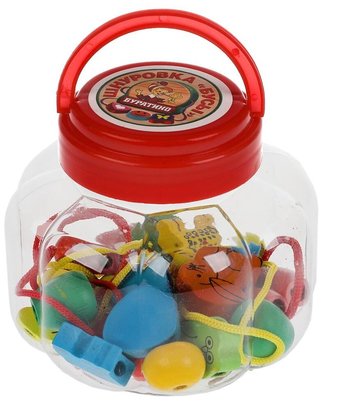 Шнуровка Буратино Бусы на шнуровке SIM-20170628-16-R