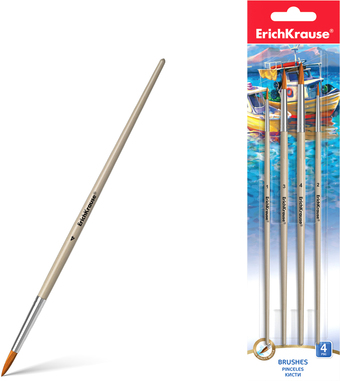 Набор кистей Erich Krause Синтетика 56092 (4 шт)