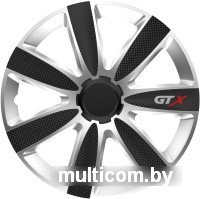 Набор колпаков на диски Versaco GTX 16" 16GTXCARBONBS (4шт, черный карбон/серебристый)