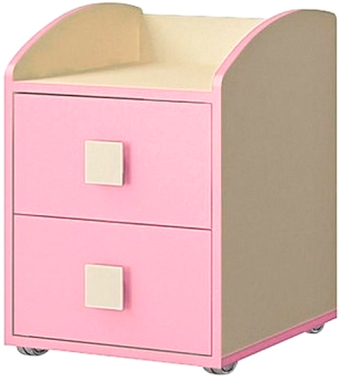 Тумба Горизонт Радуга 400 2 ящика (фламинго)