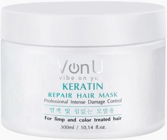Маска Von-U Keratin Repair Hair Mask 300 мл