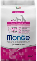 Сухой корм для собак Monge Daily Line Extra Small с курицей (800 г)