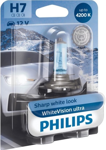 Галогенная лампа Philips H7 WhiteVision Ultra 1шт