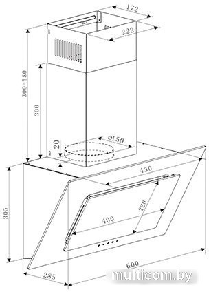 Кухонная вытяжка Oasis (Making Oasis Everywhere) ND-60B