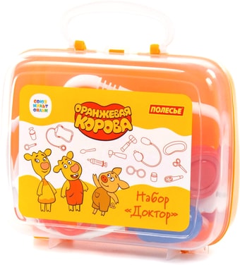 Игровой набор доктора терапевта Полесье Оранжевая корова Доктор 83364