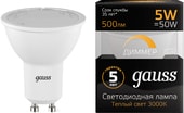Светодиодная лампа Gauss LED MR16 GU10 5 Вт 2700 К 101506105-D
