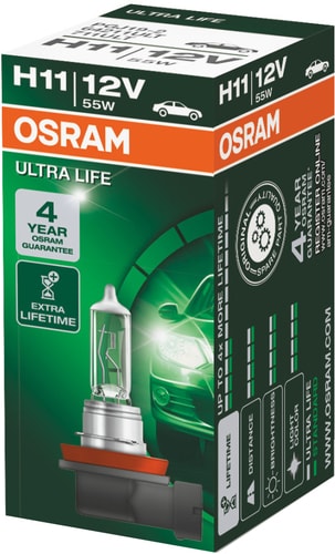 Галогенная лампа Osram H11 Ultra Life 1шт