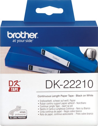 Самоклеящаяся термобумага Brother DK-22210 (29 мм, 30.48 м)