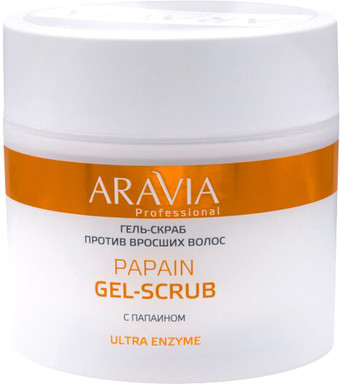 Гель Aravia Professional для депиляции Papain Gel-Scrub против вросших волоc (300 мл)