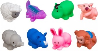 Набор игрушек для ванной Bondibon Животные ВВ3370 (8 шт)