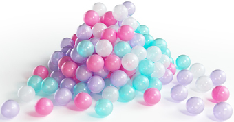 Шарики для сухого бассейна Romana ДМФ-ЭЛК-20.00.01 (150 шт, розовый/мятный/жемчужный/сиреневый)