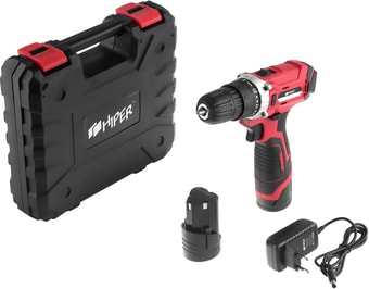Дрель-шуруповерт Hiper HCD12/2A (с 2-мя АКБ, кейс)