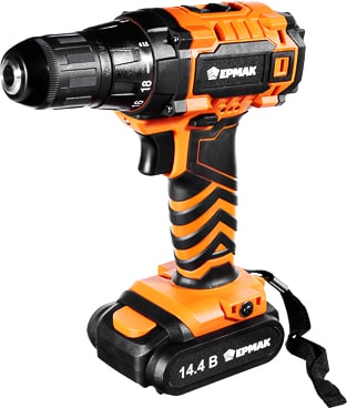 Дрель-шуруповерт Ермак ДША-14.4-2 (с 2-мя АКБ)