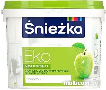 Краска Sniezka Eko 3 л (снежно-белый)