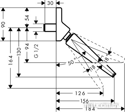Верхний душ Hansgrohe Raindance Rainfall 150 [26442000]