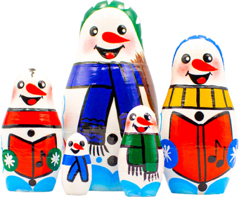 Развивающая игра Брестская Матрешка Снеговик (набор 5 шт)