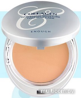 Компактная пудра Enough Collagen Whitening Moisture Twoway Cake Со сменным блоком тон 21 (2x13 г)