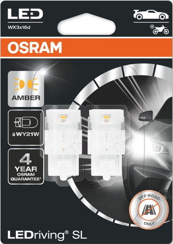 Светодиодная лампа Osram WY21W LEDriving Amber 2шт