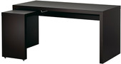 Письменный стол Ikea Мальм (черный/коричневый) [602.141.83]