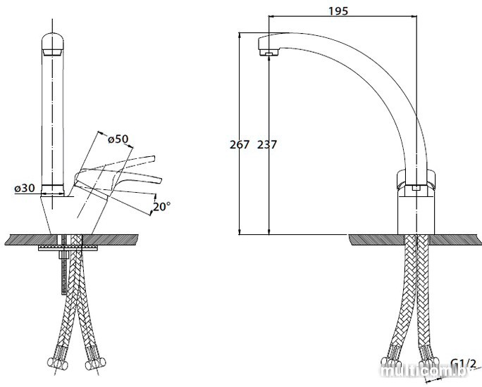 Смеситель Kaiser County 55244 (хром)