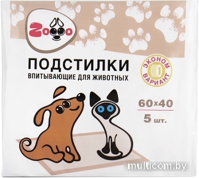 Одноразовая пеленка Modum Zoooo Normal 60x60 (100 шт)