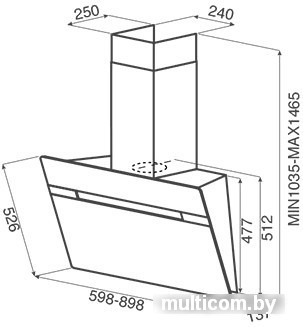 Кухонная вытяжка Jetair Viki BK/A/90 [PRF0111487]
