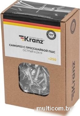 Саморез Kranz KR-01-3361-004 ПШС острый 4,2х19мм (250 шт)