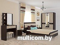 Шкаф распашной Интерлиния Коламбия КЛ-2 (дуб венге/дуб серый)