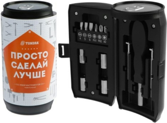 Набор отвертка с битами и головками Tundra 4506462 (13 предметов)