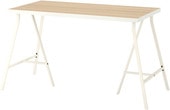 Письменный стол Ikea Линнмон/Лерберг (беленый дуб/белый) 193.047.61