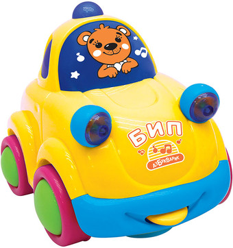 Развивающая игрушка Азбукварик Музыкальная машинка 2991 (желтый)