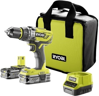 Ударная дрель-шуруповерт Ryobi R18PD31-225S (с 2-мя АКБ, сумка)