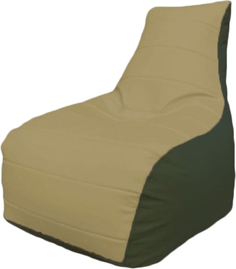 Кресло-мешок Flagman Бумеранг Б1.3-05 (темно-бежевый/зеленый)