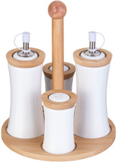 Набор для масла и уксуса с солонкой и перечницей Lefard Native 587-196