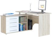 Компьютерный стол Сокол КСТ-109 левый (дуб сонома/белый)