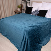 Плед Casa Conforte Fiona 200x220 6155174 (бирюзовый)