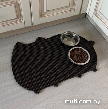 Коврик (подстилка) Alicosta ЭВА 600x400 кот (соты/коричневый)