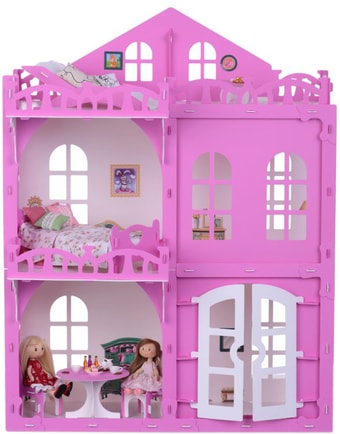 Krasatoys Дом Элизабет с мебелью 000290 (белый/розовый)