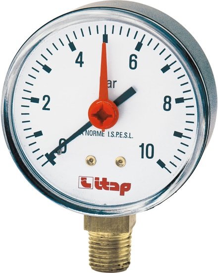 ITAP Манометр боковое подключение 482 1/4
