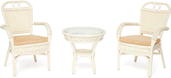 Набор садовой мебели TetChair Andrea (ротанг/белый)