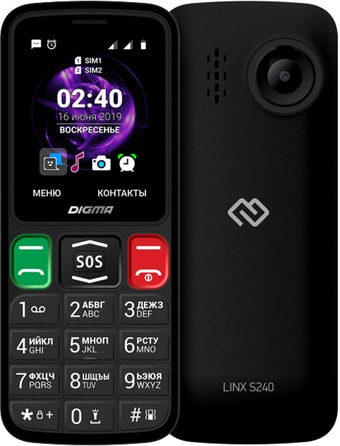Мобильный телефон Digma Linx S240 (черный)