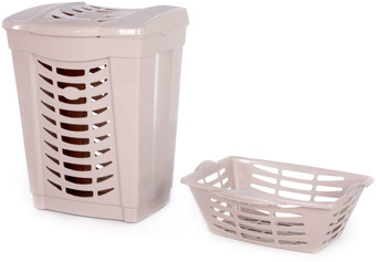 Корзина Полесье №1 с крышкой и корзинкой 07619 (темно-кремовый)